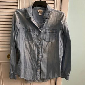 Women’s denim button up shirt